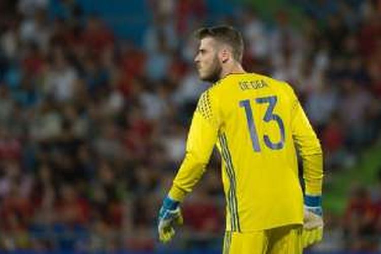 David De Gea diberi kepercayaan tampil menjadi penjaga gawang utama Spanyol pada laga uji coba kontra Georgia, Selasa (7/6/2016).