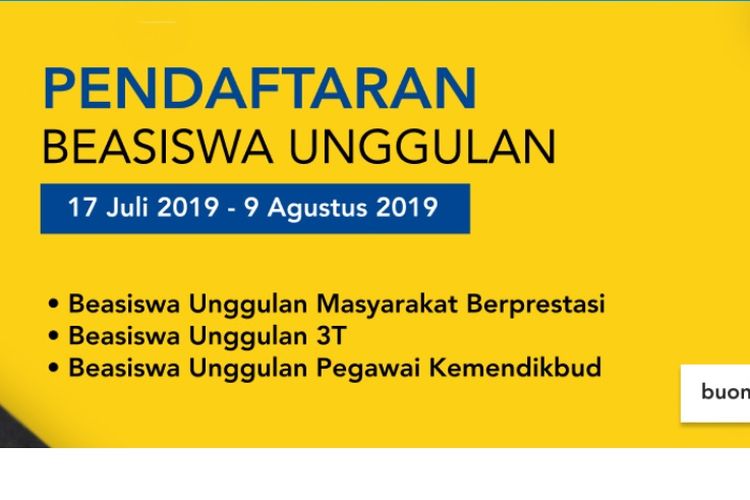 Beasiswa Unggulan Masyarakat Berprestasi ini diberikan untuk jenjang S-1, S-2 dan S-3. 