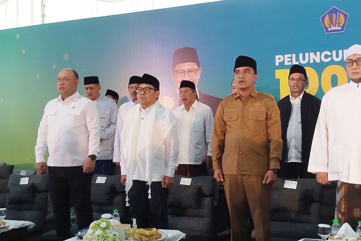 Menteri Koordinasi (Menko) Pemberdayaan Masyarakat (PM) Muhaimin Iskandar menghadiri peresmian pembangunan 1000 SPPG di Kabupaten Bangkalan, Senin (26/5/2025). 