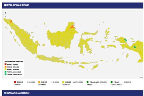 Indonesia Kini Didominasi dengan Zona Kuning