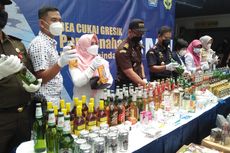 Bea Cukai Gresik Musnahkan Rokok dan Minuman Beralkohol Ilegal Senilai Rp 566 Juta