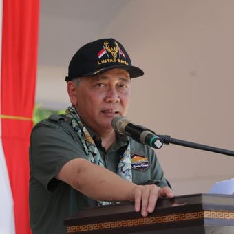 Dirjen KSDAE Kementerian LHK, Wiratno resmi membuka Jambore Nasional Konservasi Alam, dalam rangka peringatan Hari Konservasi Alam Nasional (HKAN) Tahun 2018, Selasa (28/8/2018).