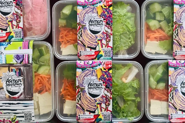 Kemasan asinan produksi Asinan Matraman Mama Epoy