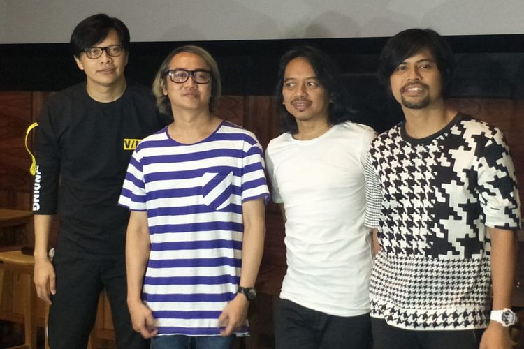 GIGI Band saat jumpa pers Konser 25 Tahun di kawasan Kemang, Jakarta Selatan, Selasa (26/3/2019).