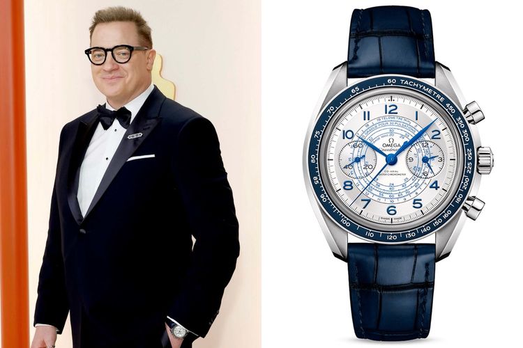 Brendan Fraser dan Omega Speedmaster Chronoscope Co-Axial Master Chronometer Chronograph