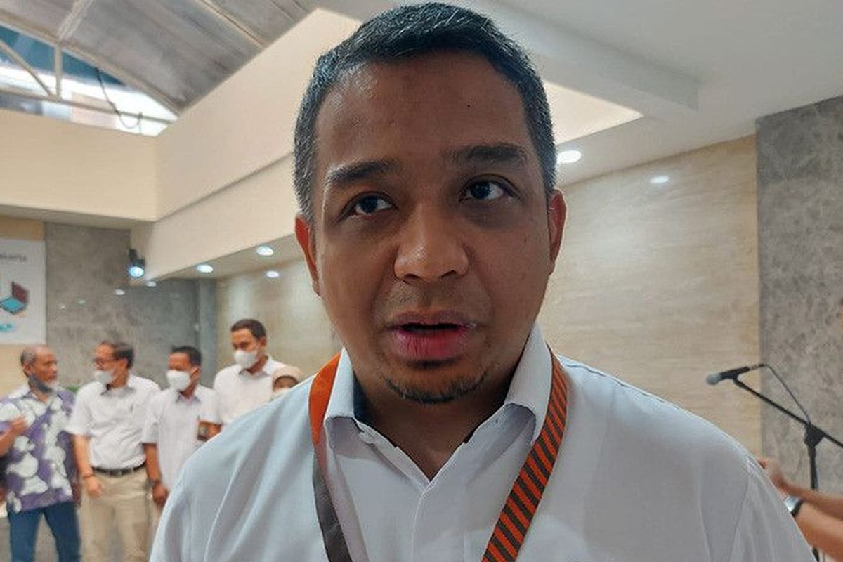Direktur Utama Perumda PAM Jaya Syamsul Bachri Yusuf saat ditemui di Kantor Pusat PAM Jaya, Jakarta, Rabu (27/4/2022).
