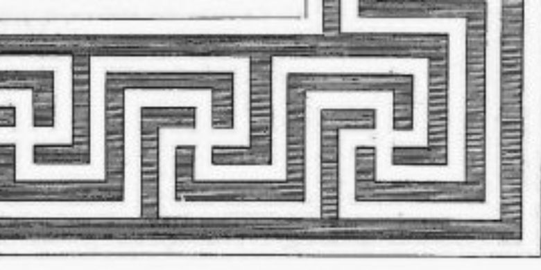Salah satu motif geometris yang berbentuk seperti mutiara disebut