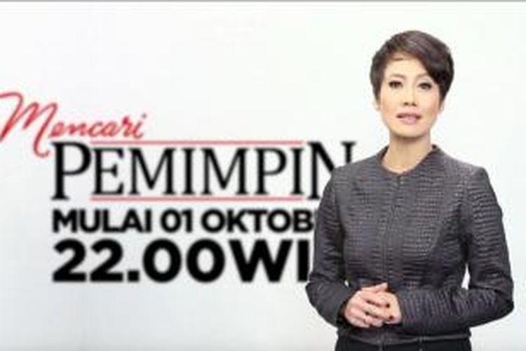 Program acara Mencari Pemimpin di Kompas TV dipandu Pemimpin Redaksi Kompas TV Rosianna Silalahi.