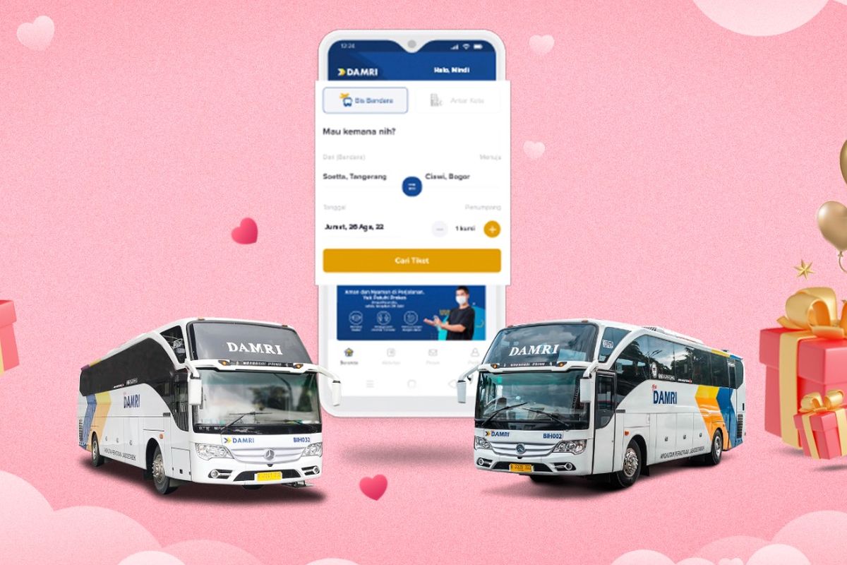 Promo dari DAMRI spesial hari kasih sayang