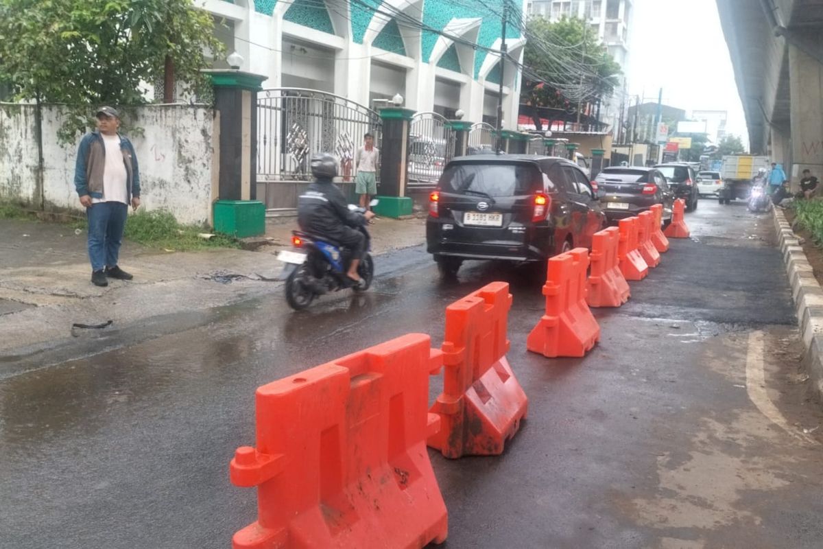 Jalan Ciledug Raya yang Sempat Ambles dan Sebabkan Macet Sudah Diperbaiki