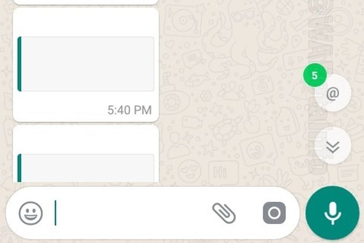 Fitur notifikasi mention pada WhatsApp yang sedang diuji coba pada WhatsApp Beta versi Android
