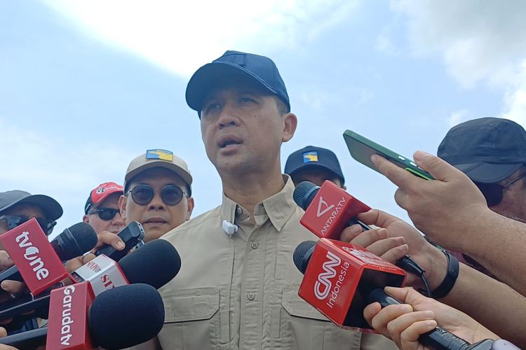 Menteri Transmigrasi, Muhammad Iftitah Sulaeman Suryanegara saat ditemui di Tanjung Banon, Kecamatan Galang, Kota Batam, Kepulauan Riau, Kamis (25/9/2025).