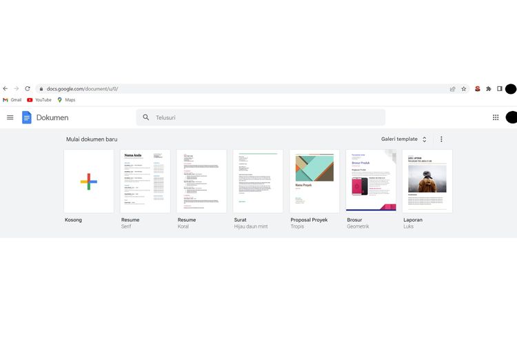 Cara membuat Google Docs