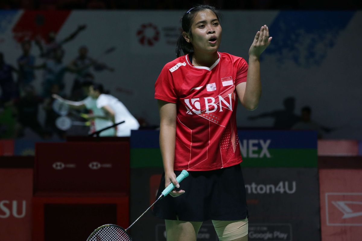 Tunggal putri Indonesia, Gregoria Mariska Tunjung. Terbaru, Gregoria lolos ke final Spain Masters 2023 setelah mengalahkan peraih medali emas Olimpiade Rio 2016, Carolina Marin, Sabtu (1/4/2023).