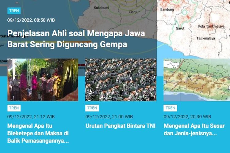 [POPULER TREN] Penyebab Jawa Barat Sering Diguncang Gempa | Deret ...