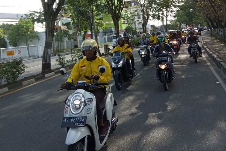 Para driver Maxim di Balikpapan Kalimantan Timur. 