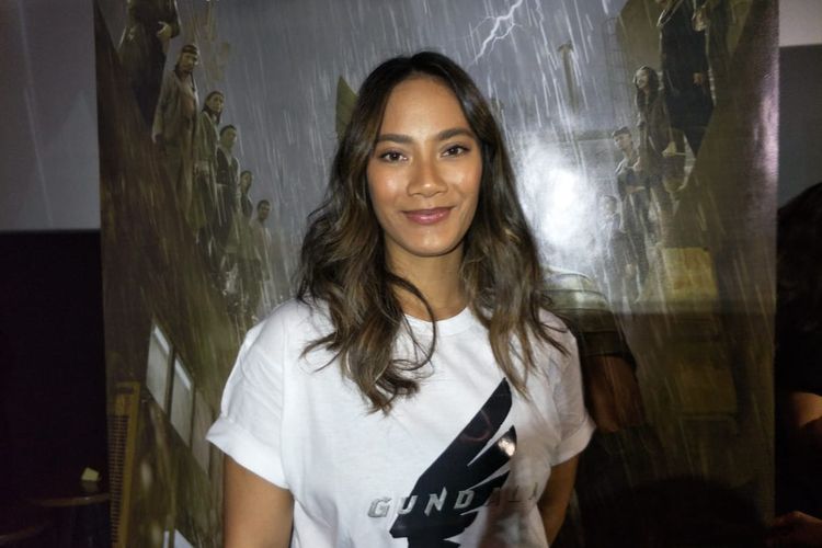 Tara Basro saat ditemui dalam peluncuran trailer film Gundala di CGV FX Sudirman, Senayan, Jakarta Selatan, Sabtu (20/7/2019).