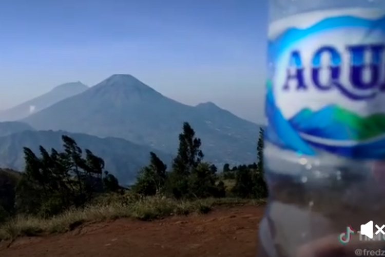 Viral gunung disebut mirip gunung pada logoAqua