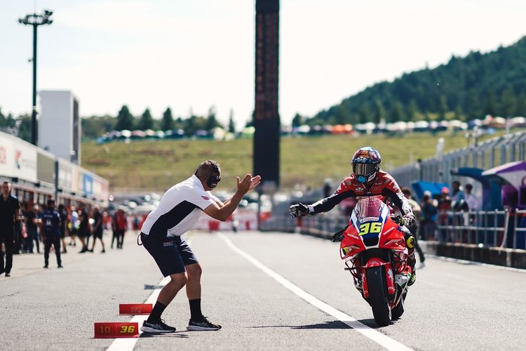 Joan Mir saat berlaga pada MotoGP Jepang 2025
