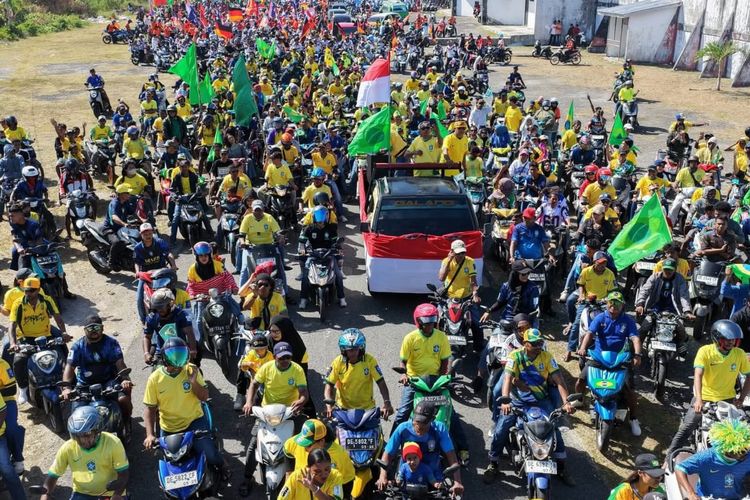 Sambut Piala Dunia, Ribuan Warga Tual dan Maluku Tenggara Konvoi di Jalan