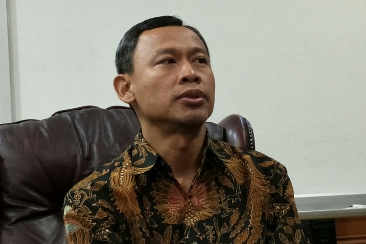 Komisioner KPU RI, Pramono Ubaid ketika ditemui di Kantor KPU RI, Jakarta, Kamis (26/4/2018). 