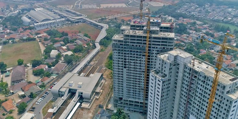 Hutama Anugrah Propertindo (HAP) lakukan groundbreaking untuk memulai pembangunan tower Diamanta atau tower ketiga proyek Serpong Garden Apartment (Segar) di Cisauk, Serpong, Tangerang, Sabtu (2/11/2019).