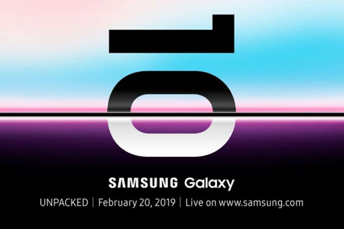 Gambar undangan dari Samsung untuk acara Galaxy Unpacked tanggal 20 Februari 2019.