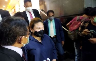 Terlapor Olivia Nathania saat ditemui di Polda Metro Jaya Senin (11/10/2021).