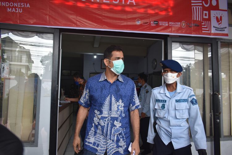 Tampak Mantan Bendahara Umum Partai Demokrat Muhammad Nazaruddin keluar dari kantor Bapas Bandung, Jalan Ibrahim Adjie Kota Bandung. Hari ini Nazarudin dinyatakan bebas murni, Kamis (13/8/2020).