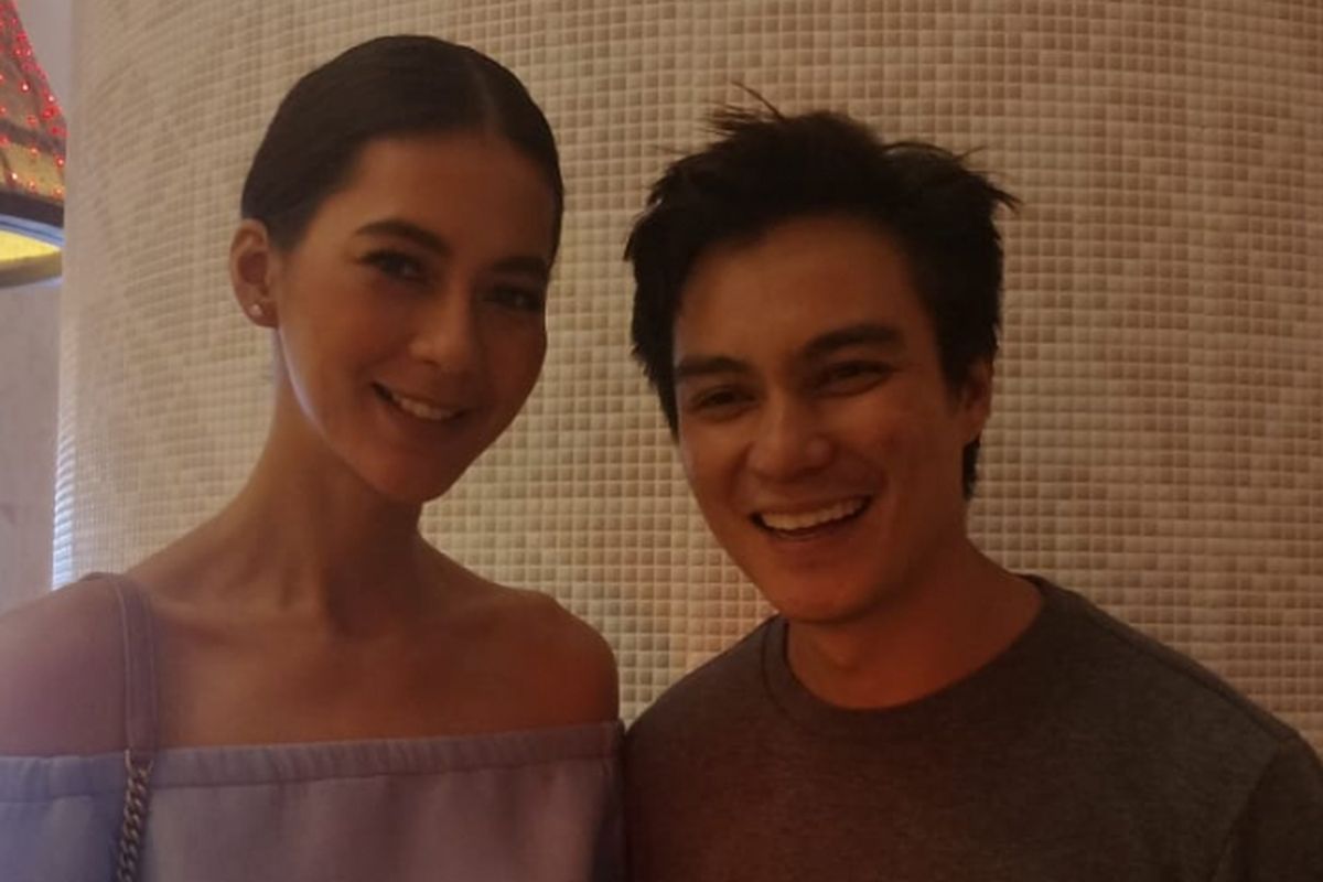 Baim Wong dan Paula Verhoeven ditemui di Pan Pacific Hotel, Singapura, Kamis (14/2/2019).