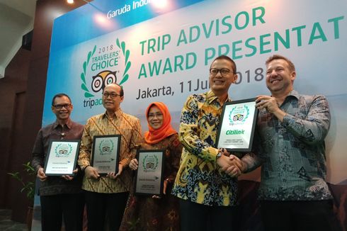 2 Maskapai Indonesia Raih Penghargaan dari TripAdvisor