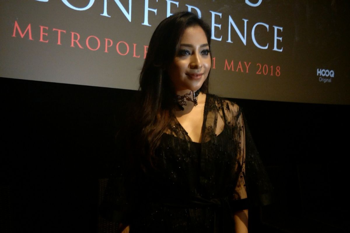 Nikita Willy diabadikan di sela gala premier film Alas Pati di XXI Metropole, Jakarta Pusat, Senin (21/5/2018) malam.