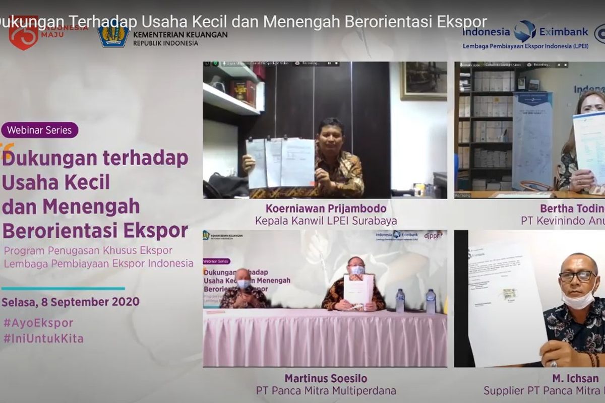 Direktur Eksekutif LPEI D. James Rompas mengatakan pelaku usaha yang menjadi sasaran program ini adalah usaha kecil dan menengah menurut UU No 20 Tahun 2008 yang berorientasi ekspor, baik direct maupun indirect (tier 1).