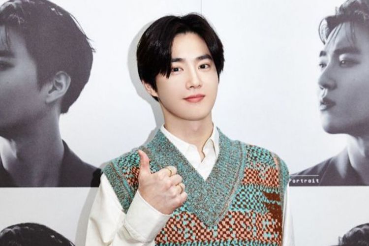 Suho atau Kim Junmyeon, leader boyband EXO.