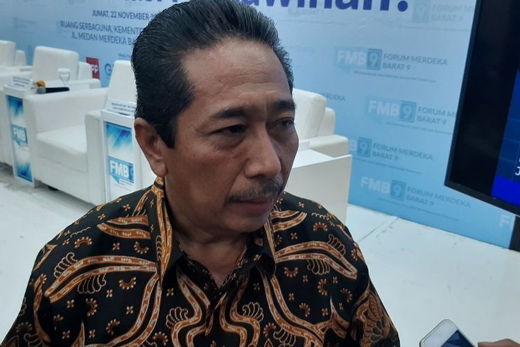 Direktur Bina KUA dan Keluarga Sakinah Kemenag Mohsen di Gedung Kementerian Komunikasi dan Informatika, Jumat (22/11/2019).