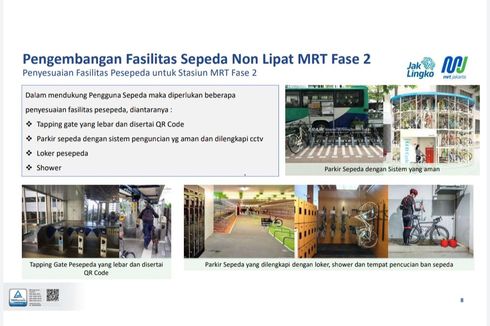 Fasilitas Sepeda Non-lipat MRT Fase 2, Ada Area Parkir, Shower hingga Cuci Ban