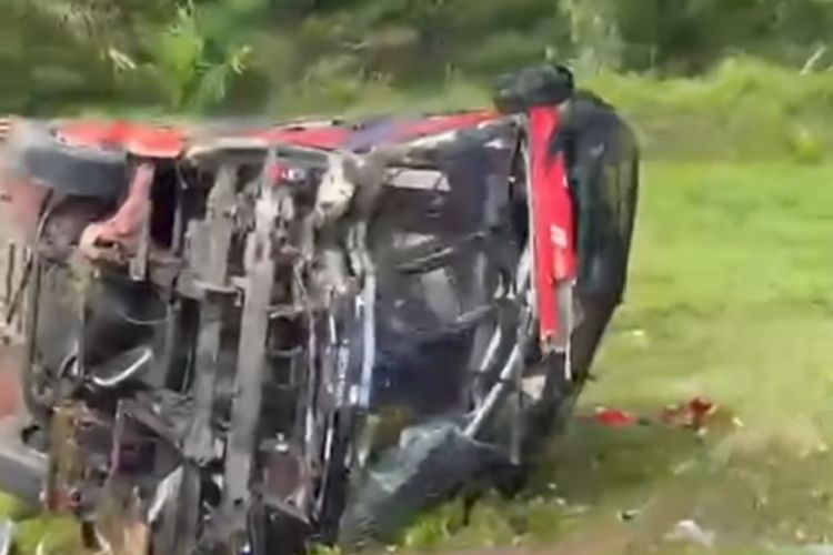 Sopir Bus Halmahera Kabur Setelah Kecelakaan Maut Tewaskan 4 Orang di Tol Medan-Kualanamu