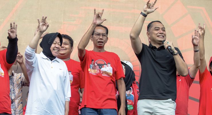 Kampanye Pilkada, Risma-Eri Cahyadi Satu Panggung di Gelora 10 November Surabaya