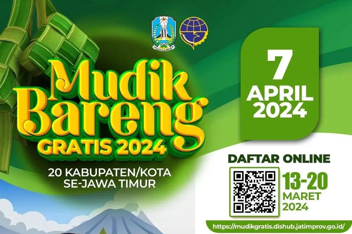 Informasi pendaftaran mudik gratis Pemprov Jatim 2024.