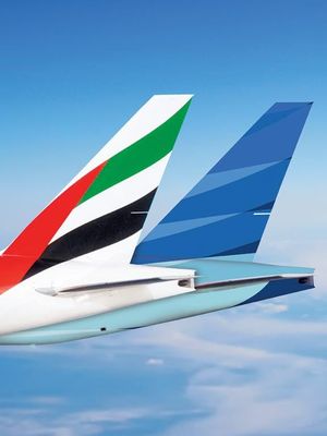 Ilustrasi kerja sama codeshare maskapai penerbangan Garuda Indonesia dan Emirates