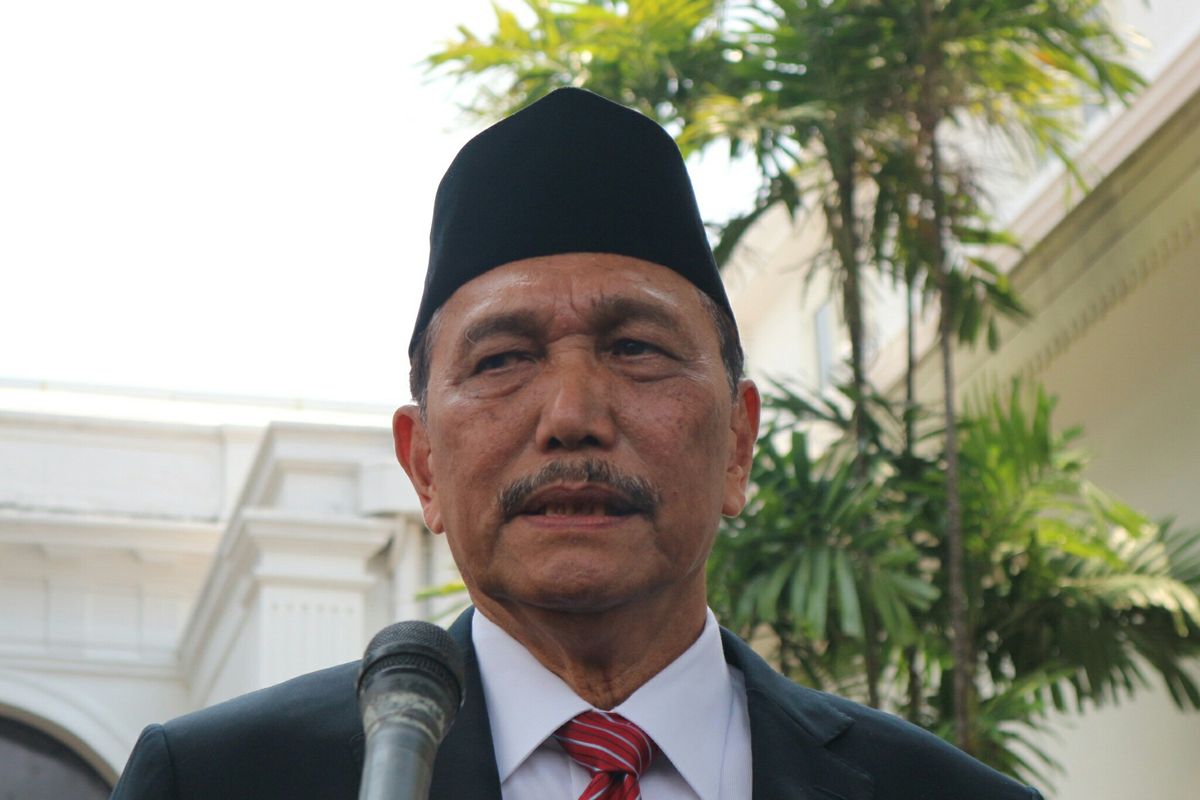 Menko Maritim dan Investasi Luhut Binsar Panjaitan usai dilantik Presiden Joko Widodo