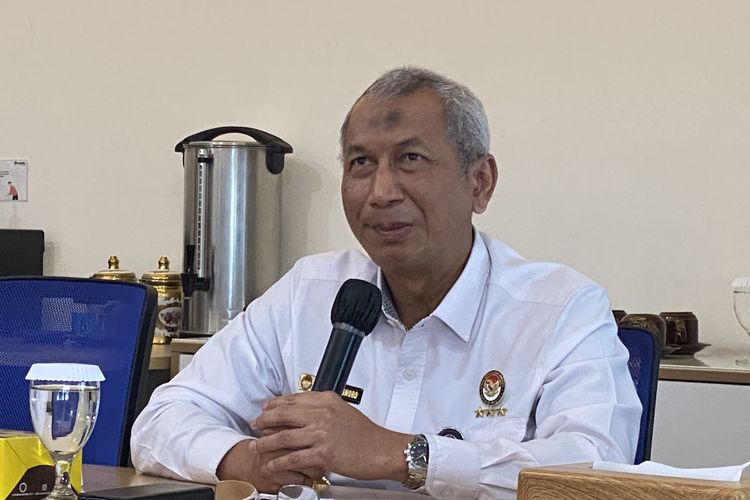 Sekretaris Jenderal Wantannas Laksamana Madya Harjo Susmoro di Menara Kompas, Jakarta, Kamis (28/7/2022).
