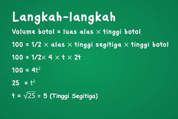 Penyelesaian soal.