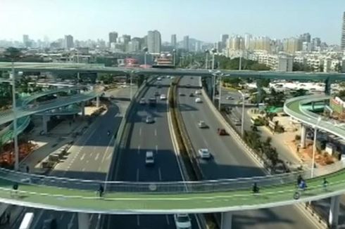 Terpanjang di Dunia, Jalan Layang Sepeda di China Resmi Beroperasi