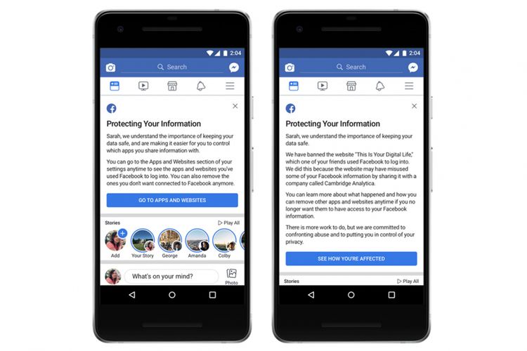 Facebook akan menyediakan tautan berisi informasi aplikasi apa saja yang digunakan oleh pengguna dan data seperti apa saja yang diakses.