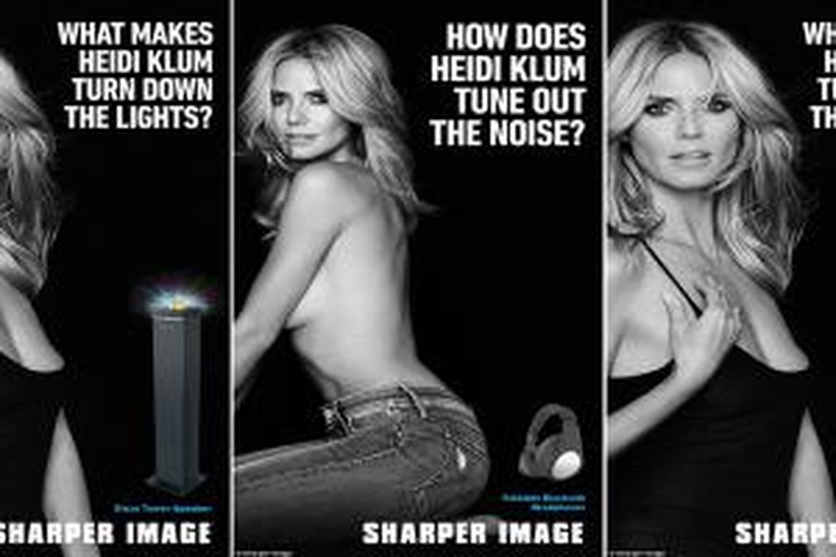 Iklan sebuah brand elektronik Sharper yang menampilkan Heidi Klum (41), dilarang beredar di Las Vegas karena dinilai terlalu seksi dan vulgar untuk dipublikasikan pada ranah publik. 