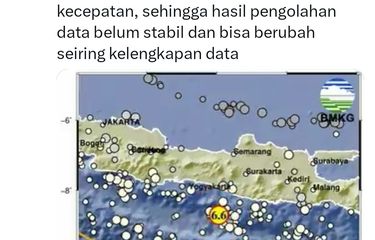 Gempa bumi dengan magnitudo 6.6 baru saja terjadi di Barat daya Bantul, D.I. Yogyakarta. Tak hanya di Yogyakarta, Gempa juga terasa hingga Purworejo Jawa Tengah. 