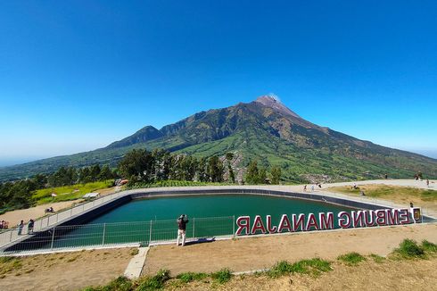 Embung Manajar di Boyolali yang Instagramable Berlatar Gunung Merapi