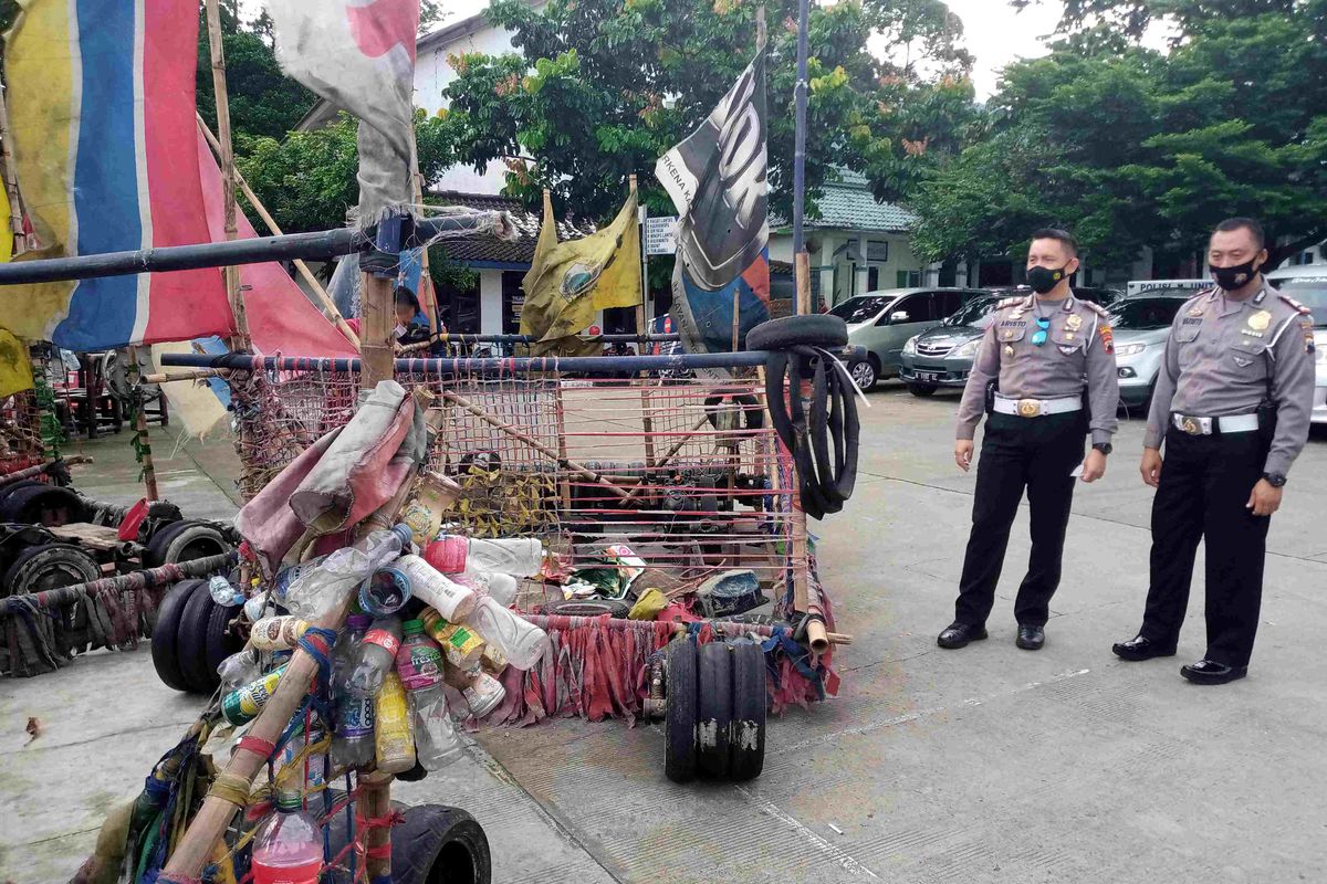 Empat Vespa gembel yang diamankan Satlantas Polres Semarang
