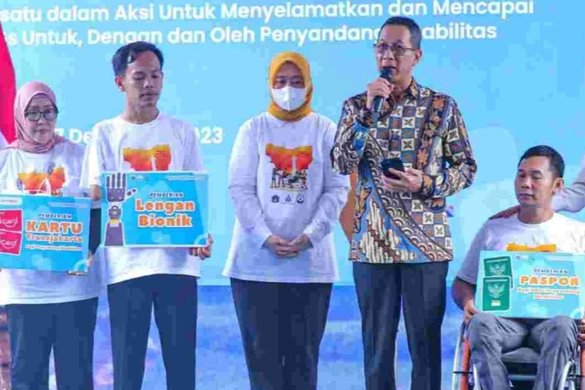 Penjabat Gubernur DKI Jakarta Heru Budi Hartono di kawasan Ancol, Jakarta Utara, Kamis (7/12/2023).